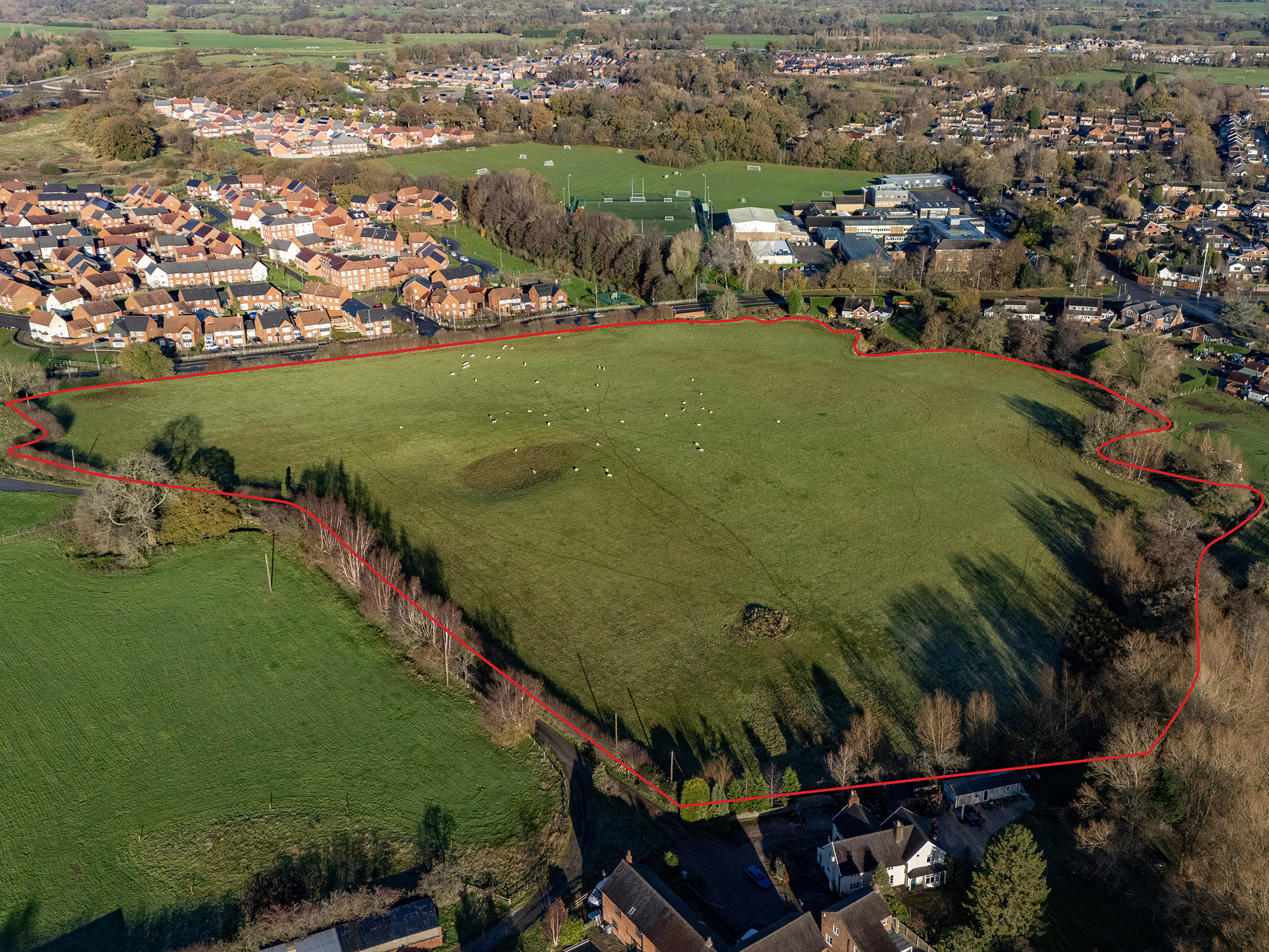 Outlined aerial image