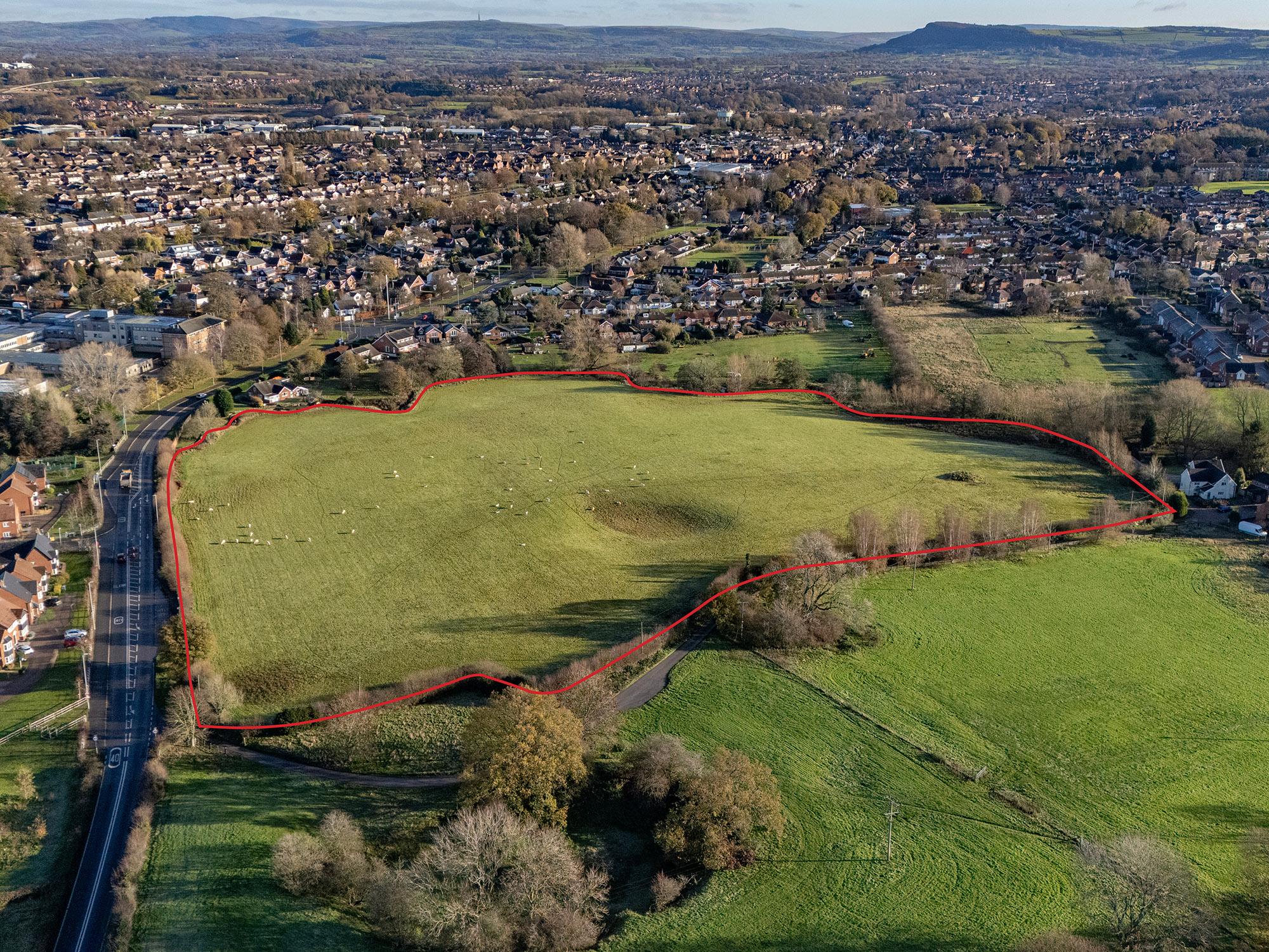 Outlined aerial image