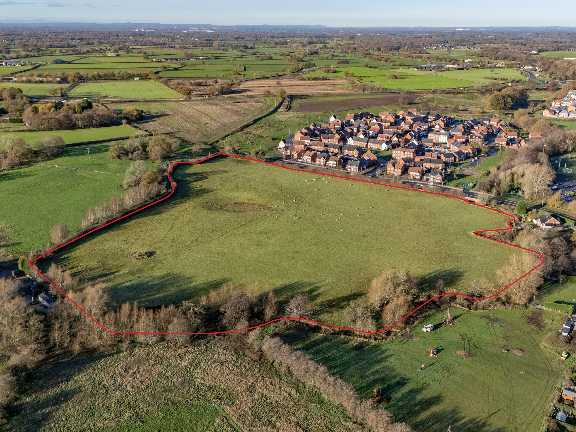 Outlined aerial image