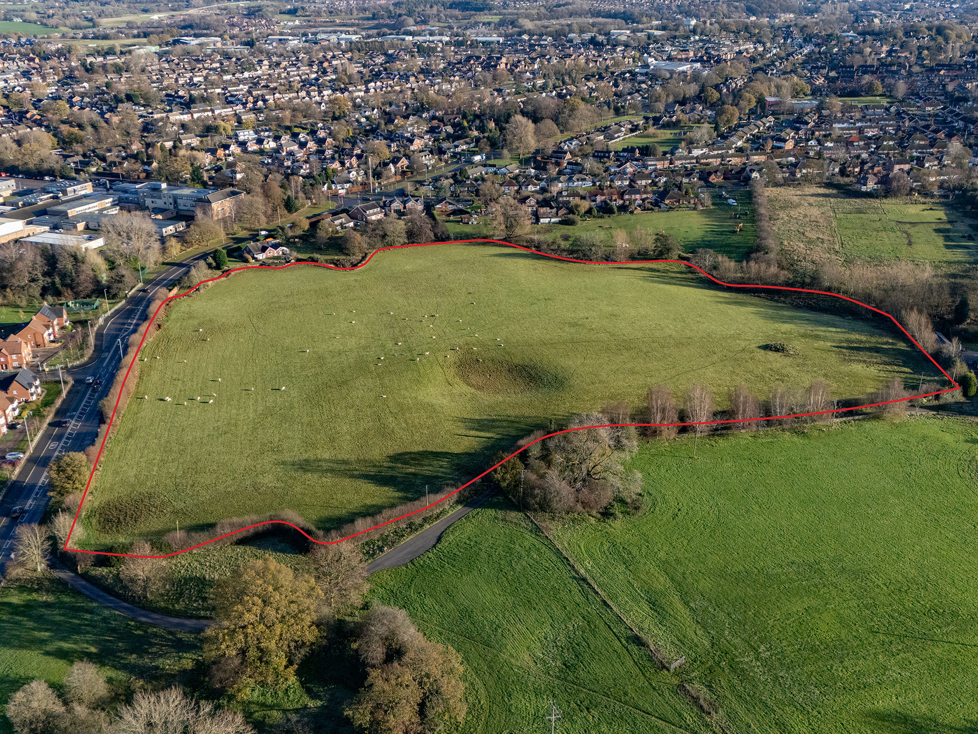 Outlined aerial image